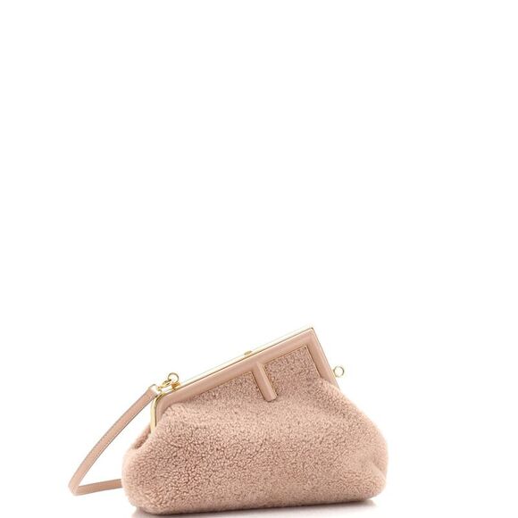 Fendi First Bag Shearling Small Pink - Picture 2 of 8